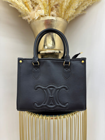 L Inspired Leather Look Medium Tote Bag