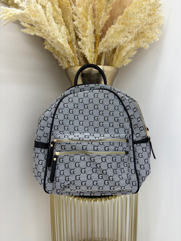 G Backpack with Gold Detailing