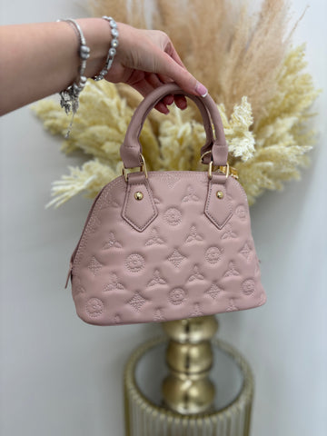 Flower Detailed Clutch Bag with Gold Detailing