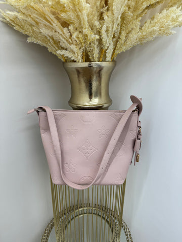FLOWER print double strap handbag