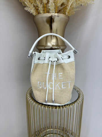 Medium Woven Bucket Bag