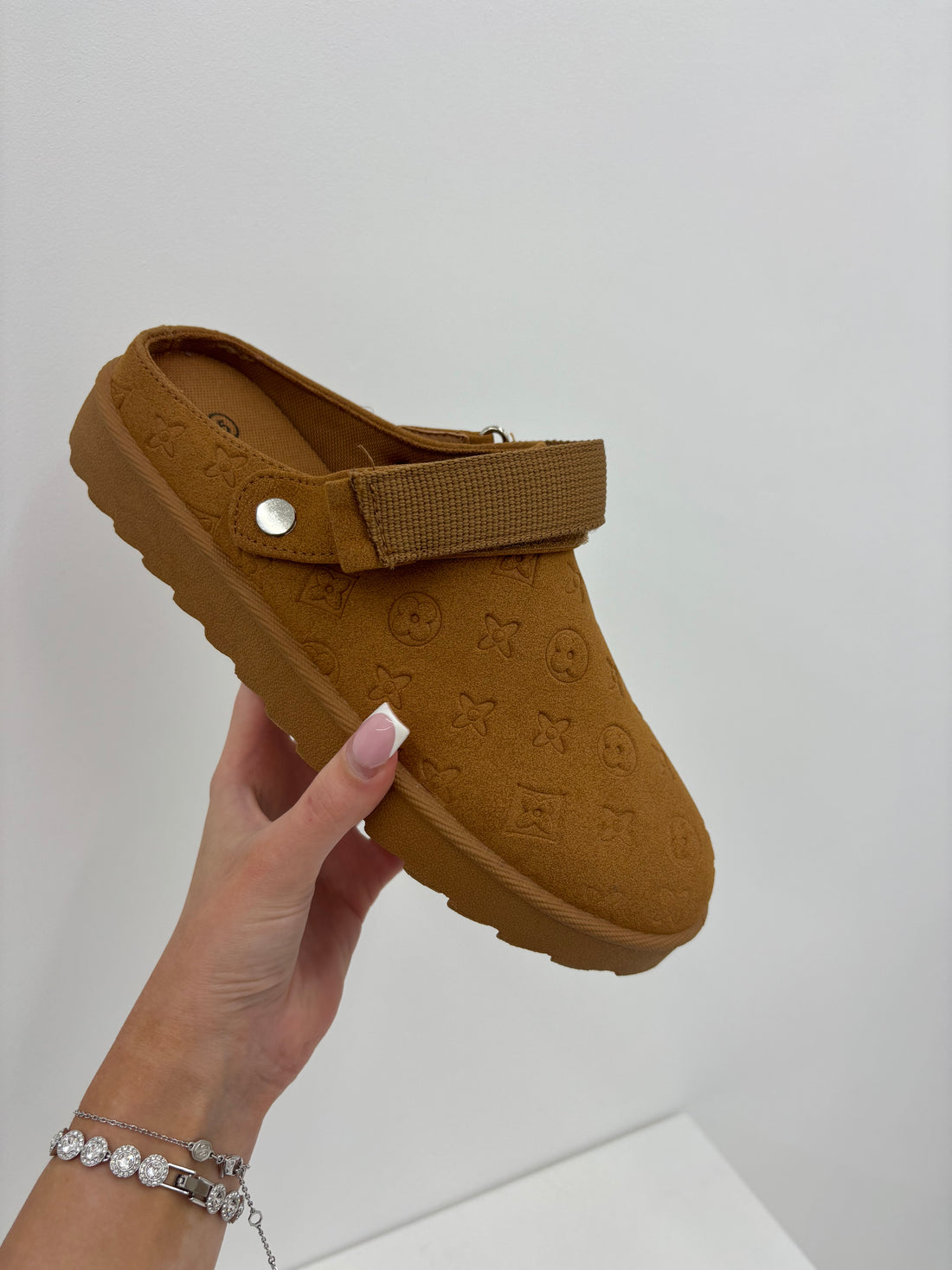 ULA slide on strap slippers - CAMEL