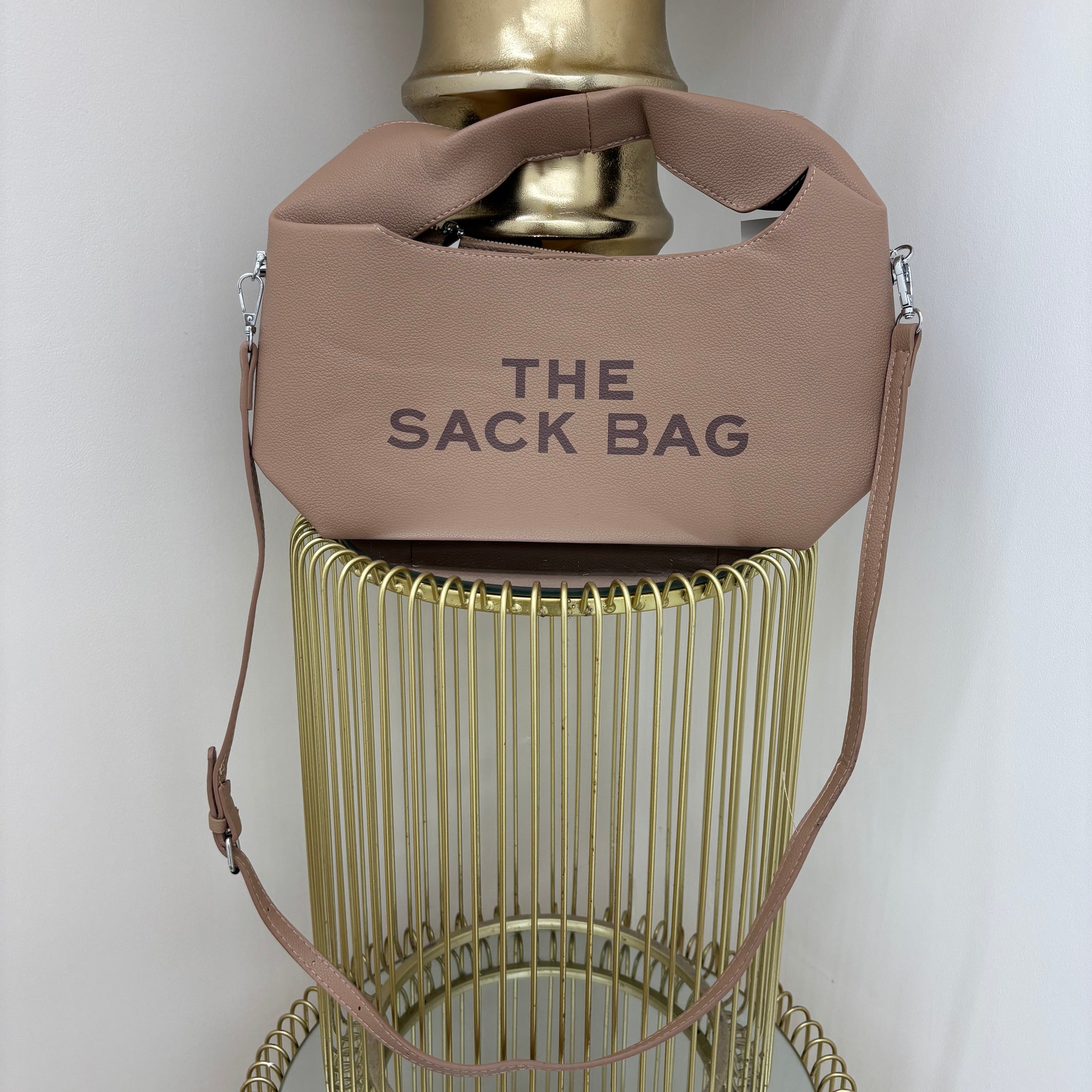 Medium TSB White Writing Shoulder Bag