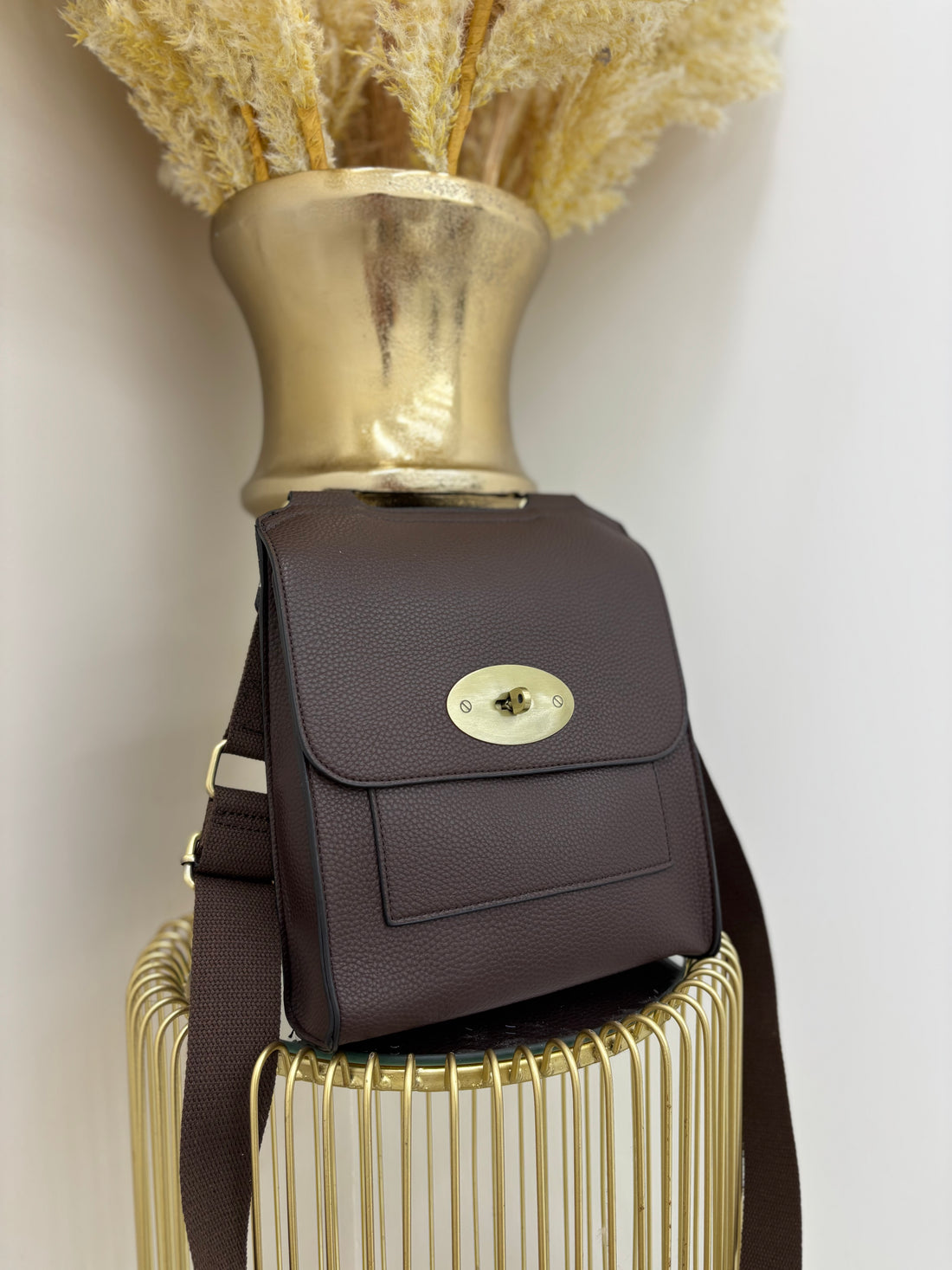 M Inspired Satchel with Matching Strap