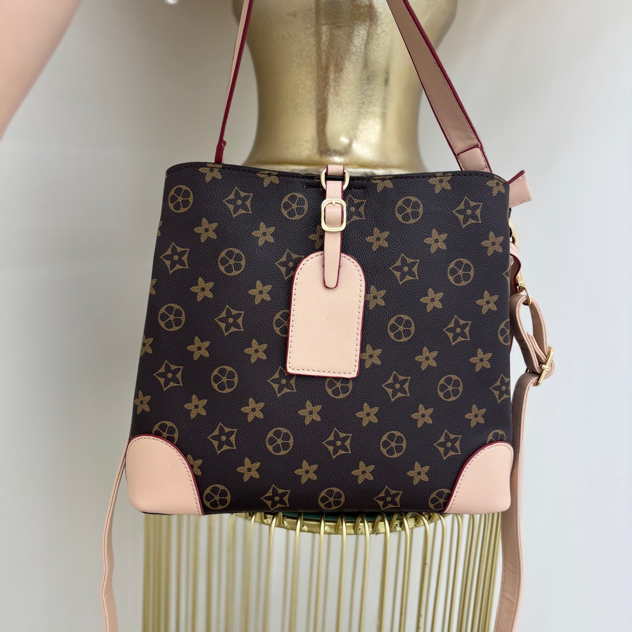 Flower Buckle Medium Shoulder Bag