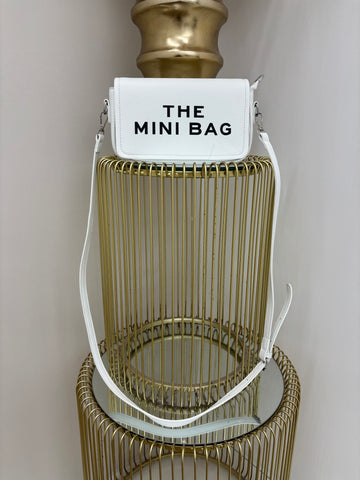 Mini TMB Writing Shoulder Bag with Matching Strap