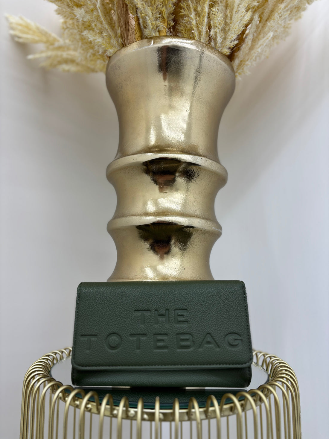 TTB writing large purse with gold hardware