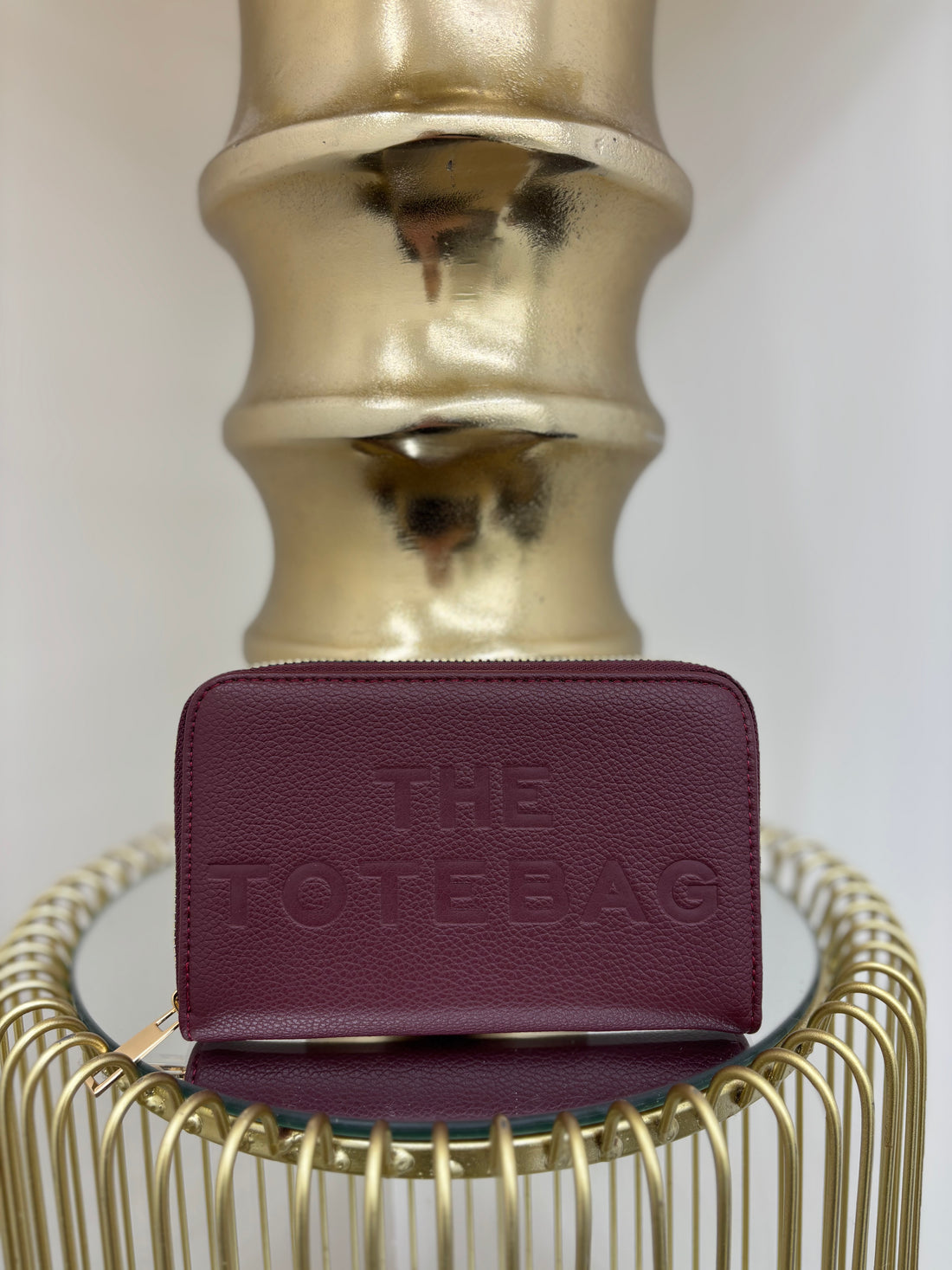 TTB writing medium purse with gold hardware