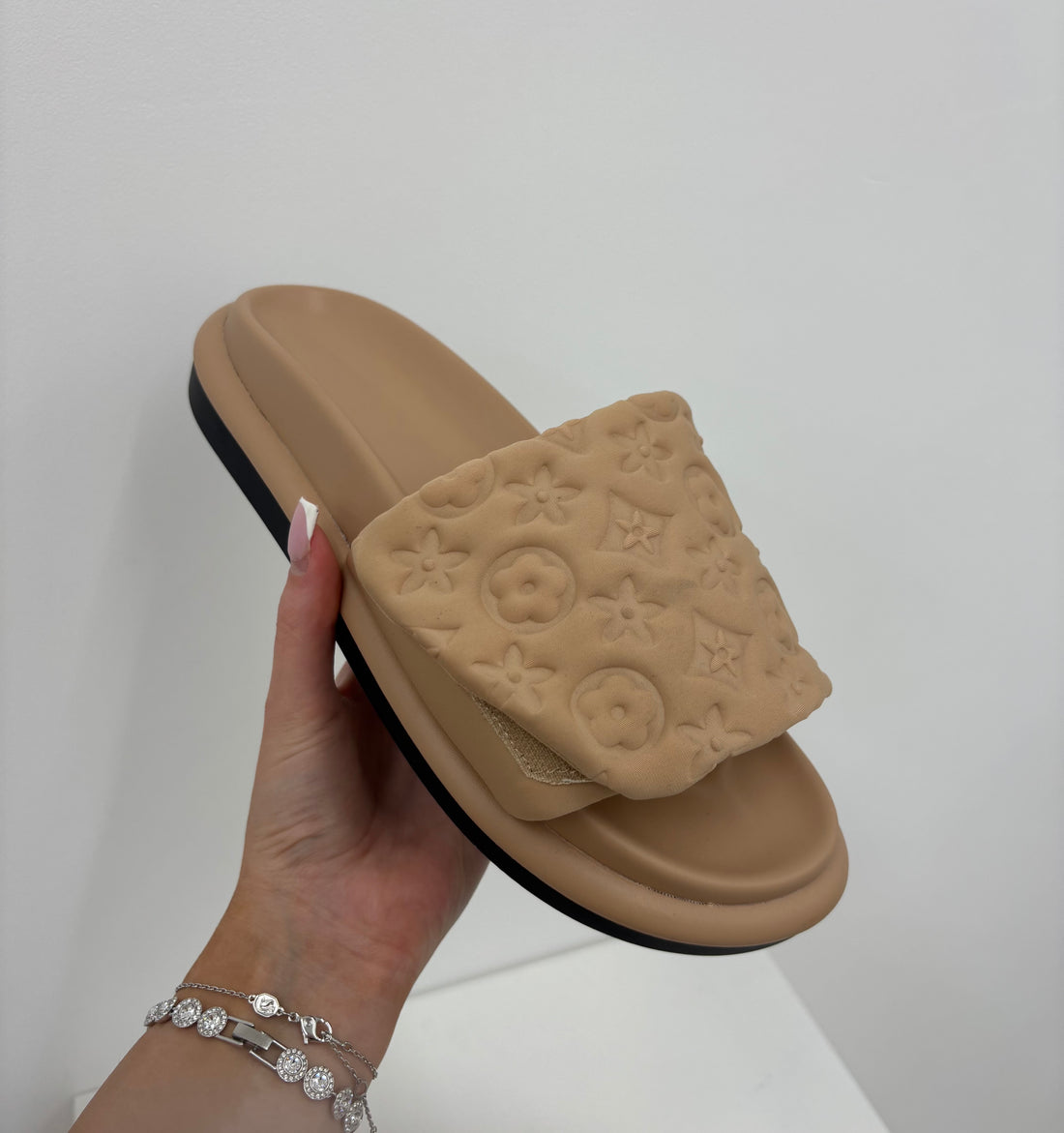 LILY cushioned sliders - NUDE
