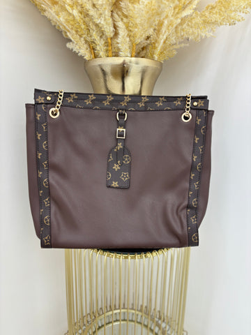 Flower Detailed Large Shoulder Bag