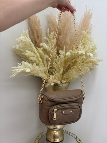 Flower Inspired Bum Bag with Gold Detailing